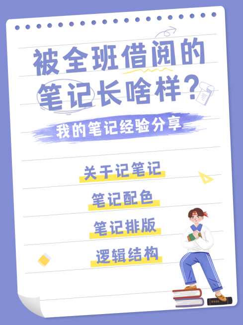学习笔记方法简约可爱小红书配图预览效果