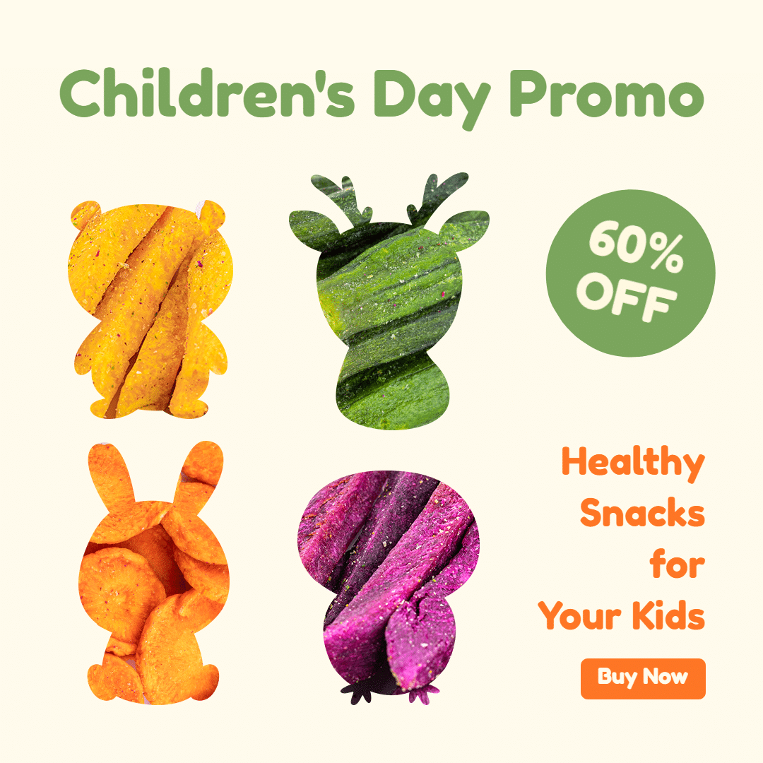 Animal Element Healthy Snacks Children's Day Discount Ecommerce Story