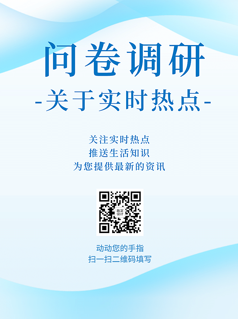 企业调查问卷简约商务海报