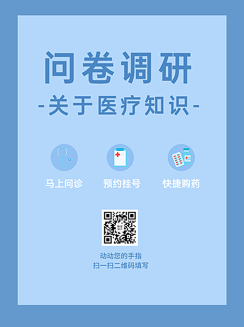 企业调查问卷简约商务海报