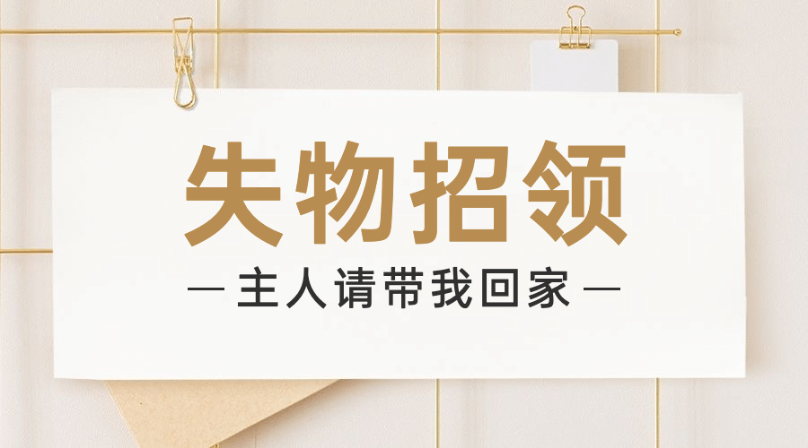 失物招领爱心公益宣传横版海报预览效果