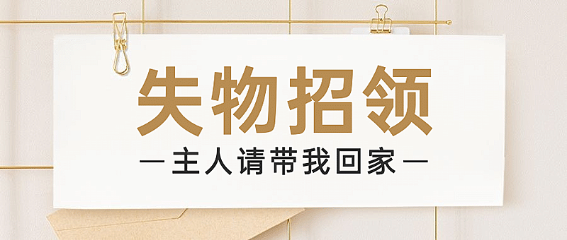 失物招领爱心公益宣传公众号首图