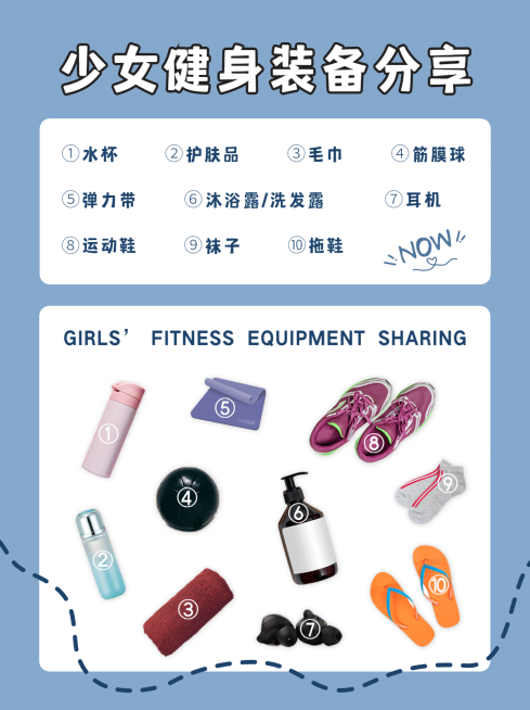 减肥健身攻略分享小红书封面配图预览效果