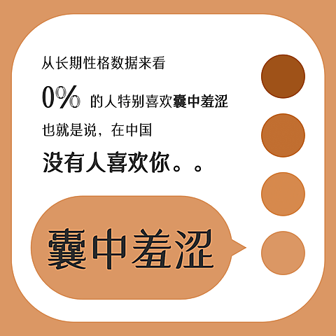 趣味恶搞色彩测试方形海报
