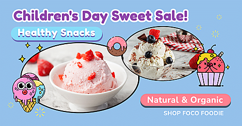 Cartoon Style Fashion Children's Day Healthy Snacks Promotion Ecommerce Story