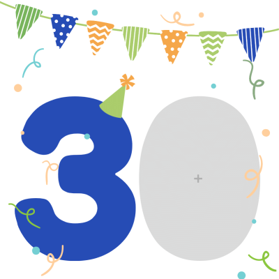 Creative 30th Birthday Number Photos Upload Instagram Post