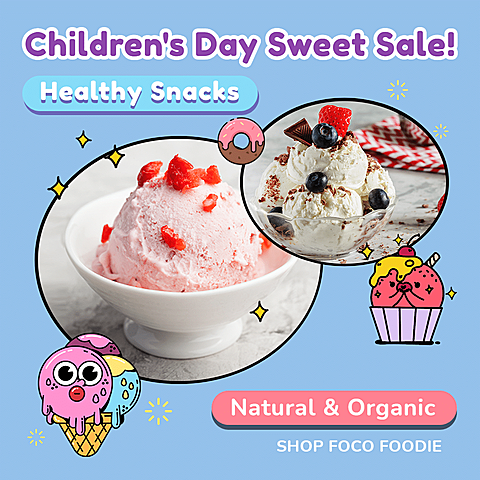Ellipse Element Fashion Children's Day Healthy Snacks Promotion Ecommerce Product Image