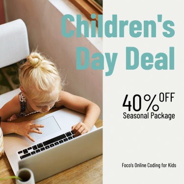 Children's Programming Online Course Children’s Day Festival Promotion Ecommerce Product Image