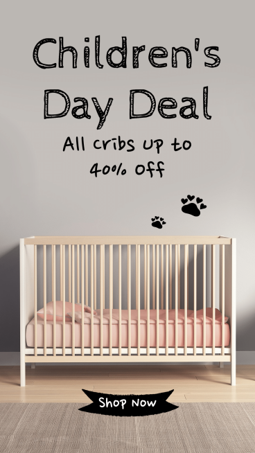 Literary Baby Bed Children's Day Discount Ecommerce Story预览效果