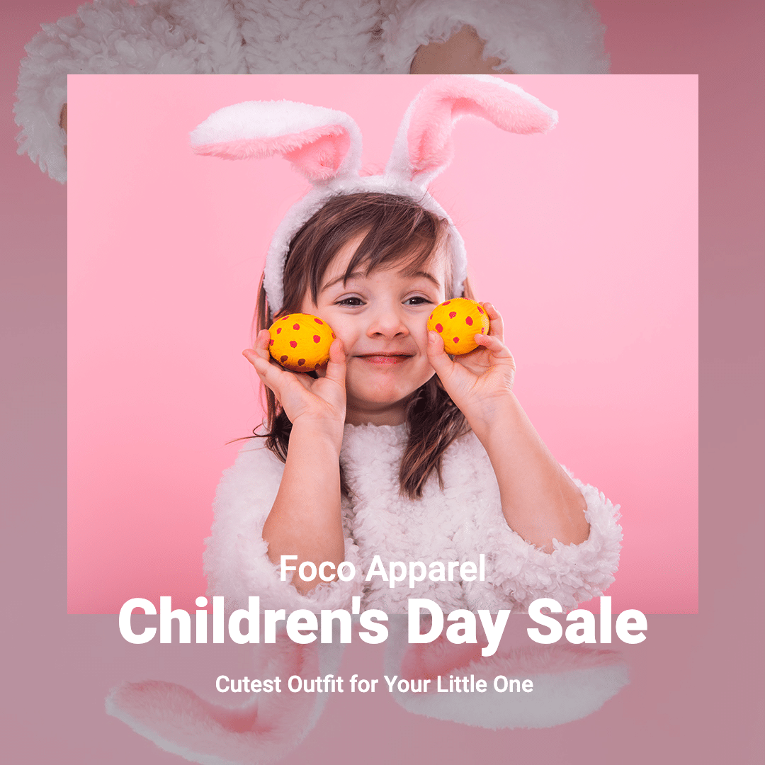 Cute Apparel Children's Day Sale Ecommerce Product Image