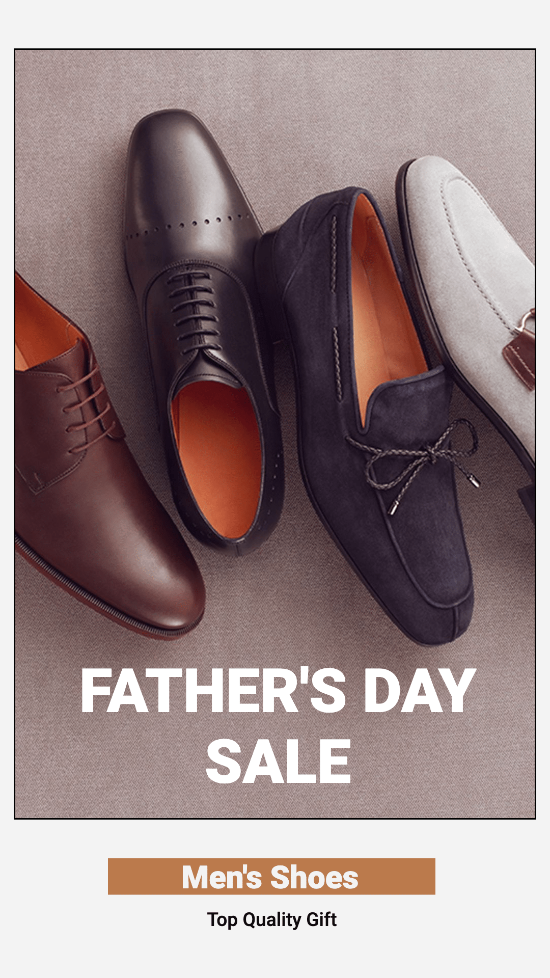 Black Line Stroke Men's Shoes Father's Day Promotion Ecommerce Story