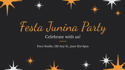 Festa junina party Invitation Facebook event cover