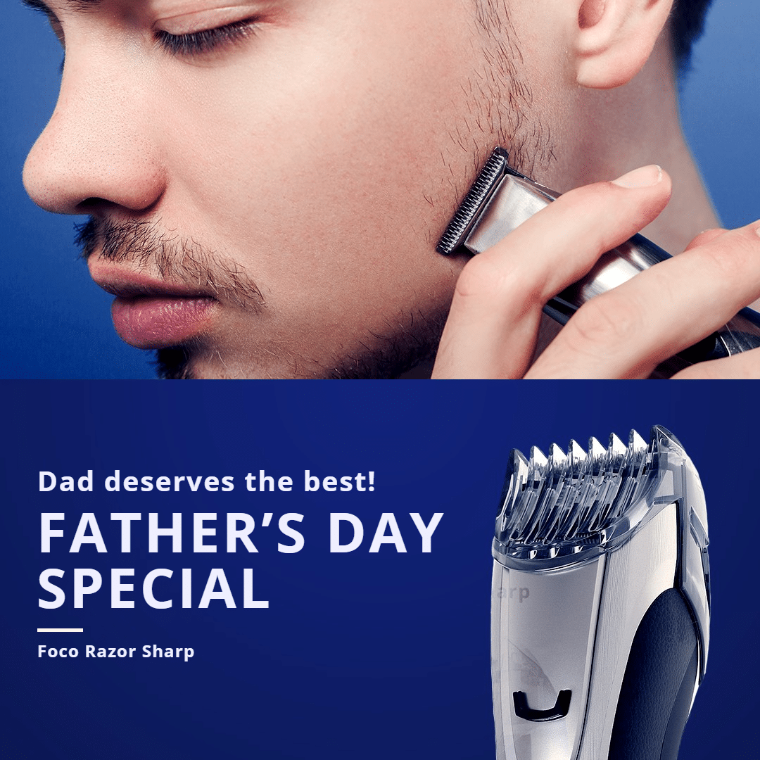 Simple Father's Day Razor Display Promotion Ecommerce Product Image预览效果