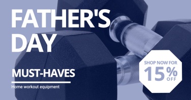 White Line Element Father's Day Workout Equipment Promotion Ecommerce Banner