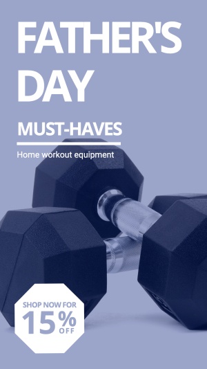 Typesetting Father's Day Workout Equipment Promotion Ecommerce Story