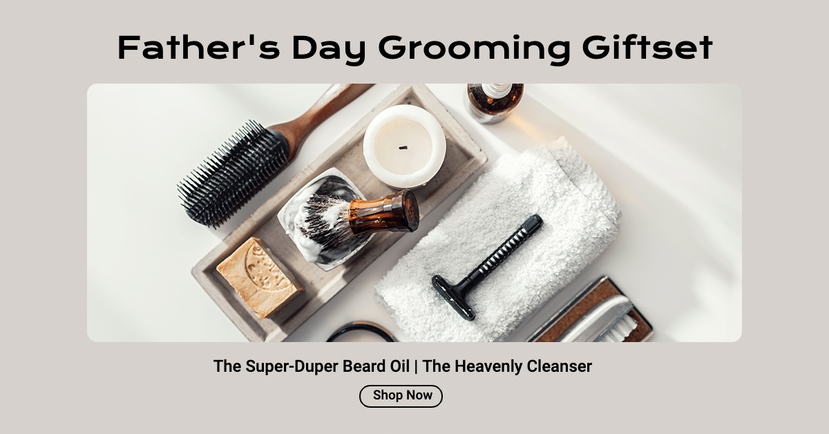Simple Father's Day Grooming Giftset Promo Ecommerce Banner