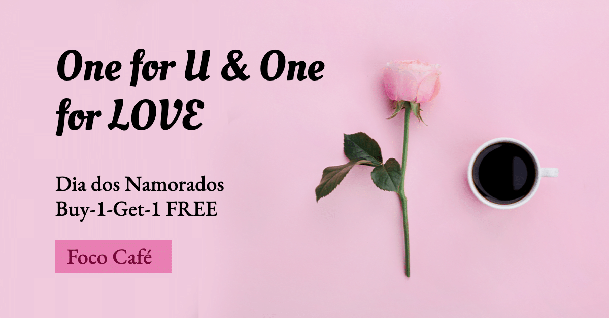 Coffee Shop Valentine's Day Discount Ecommerce Banner
