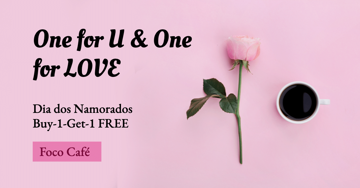Coffee Shop Valentine's Day Discount Ecommerce Banner预览效果