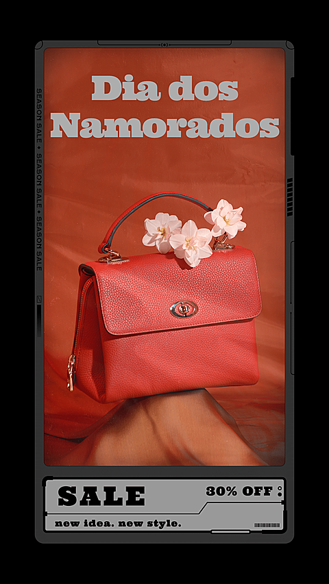 Flower Decoration Valentine's Day Women's Bag Promotion Ecommerce Story