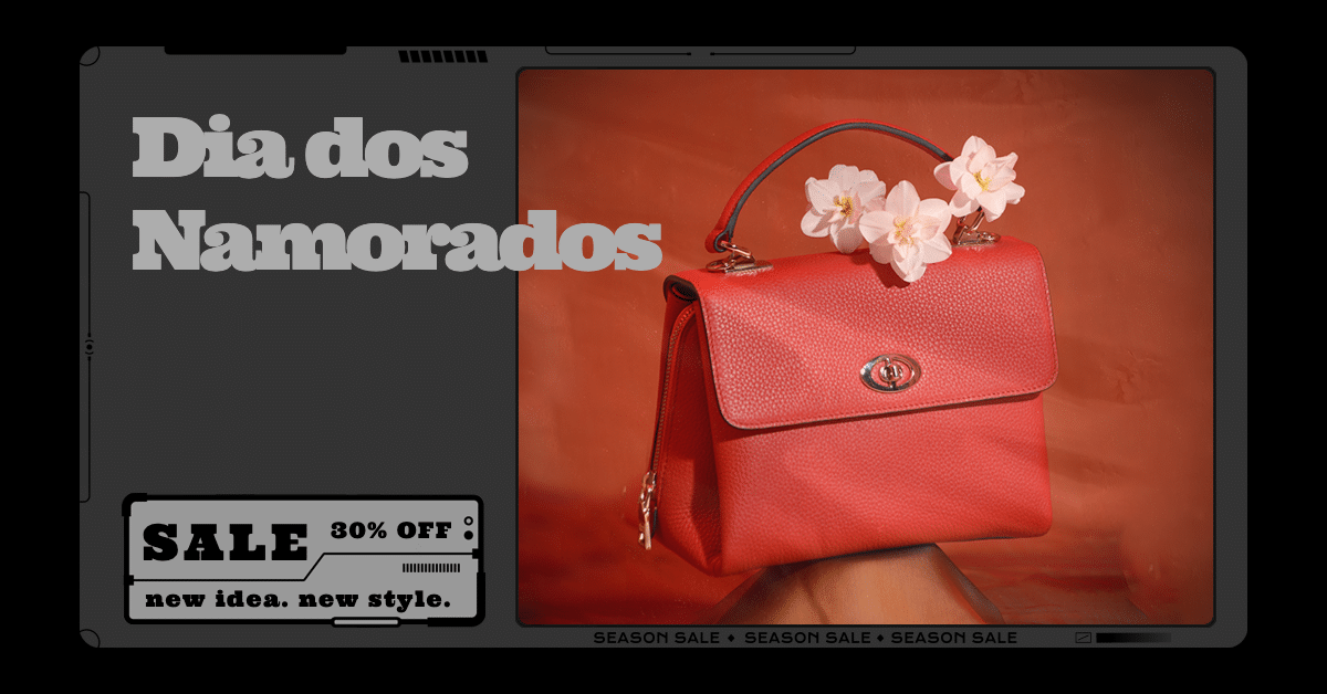 Valentine's Day Women's Bags Promotion Ecommerce Banner预览效果
