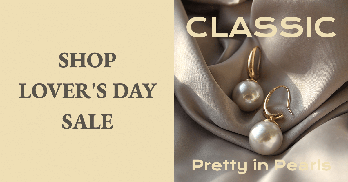 Jewelry Earring New Arrival Lover's Day Sale Ecommerce Banner预览效果
