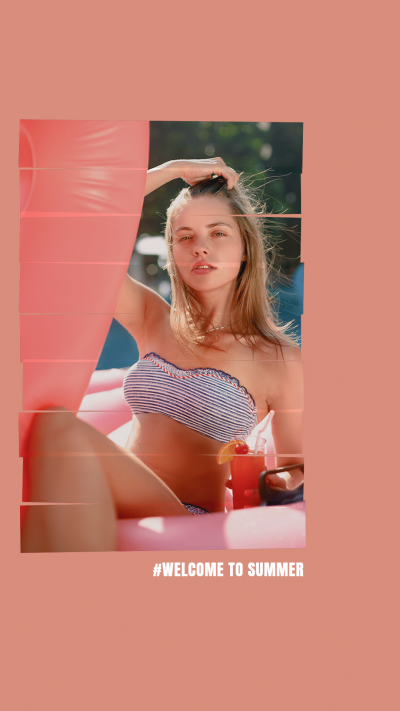 Minimalist Female Model Swimsuit Display Instagram Story