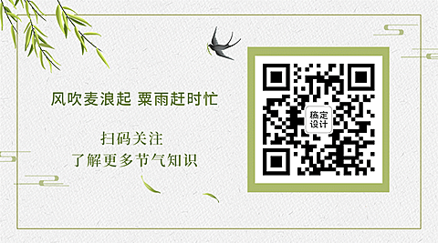 芒种节气祝福习俗引导关注二维码