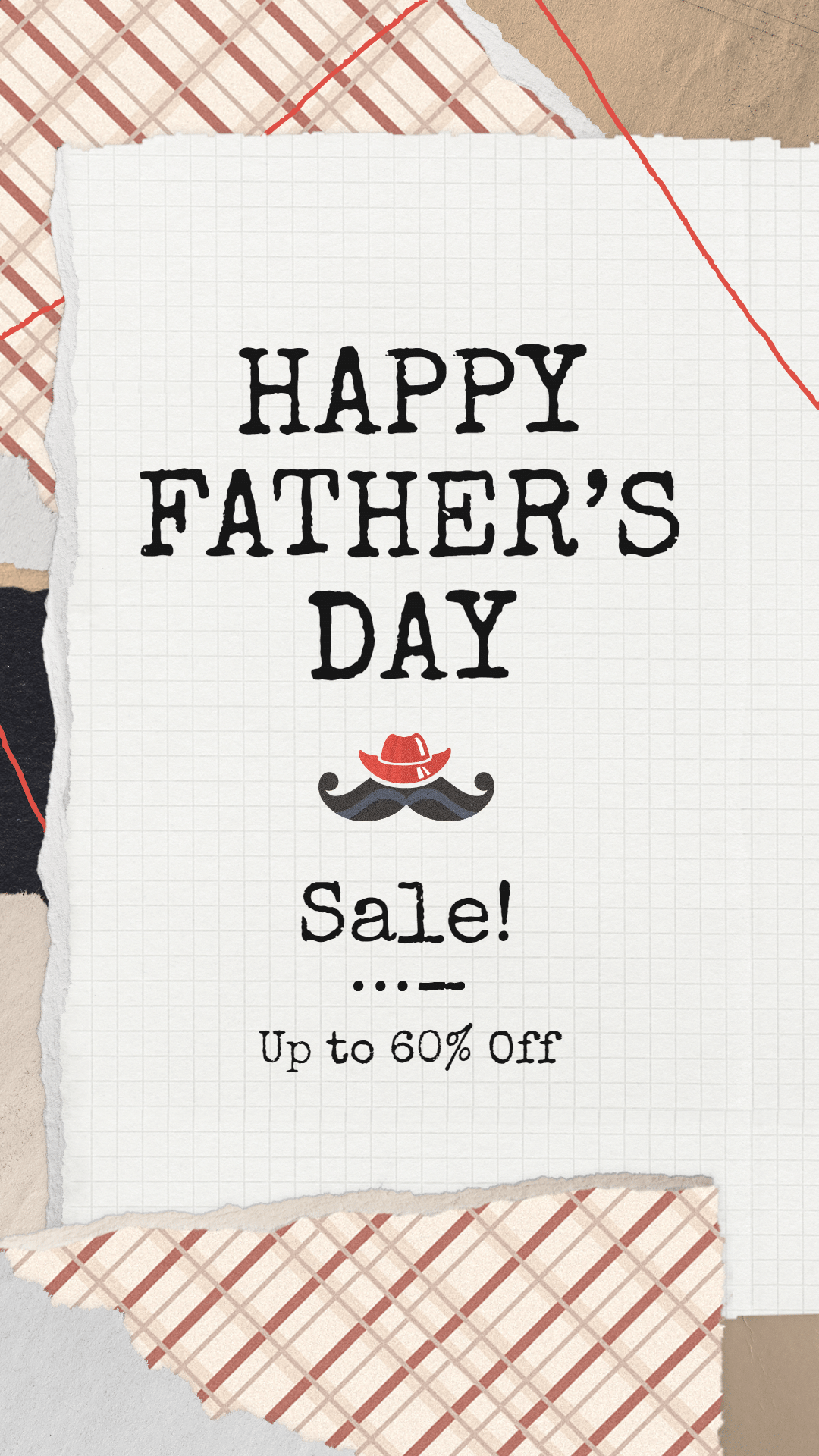 Handwritten Father's Day Festival Promotion Discount Ecommerce Story预览效果