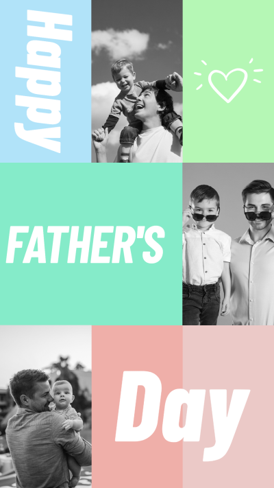 Creative Father's Day Festival Texture Group Photos Instagram Story