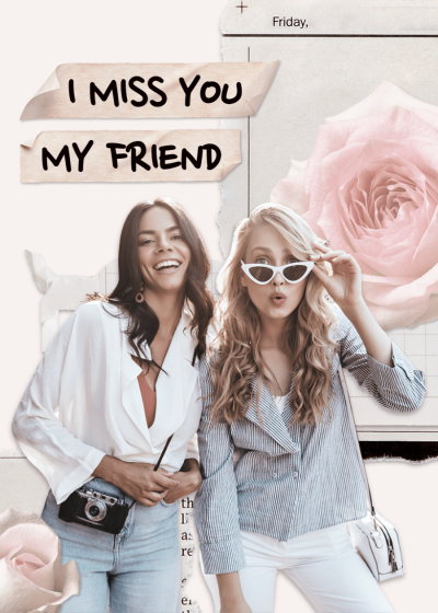 Refreshing Style Friendship Group Photos Texture Card