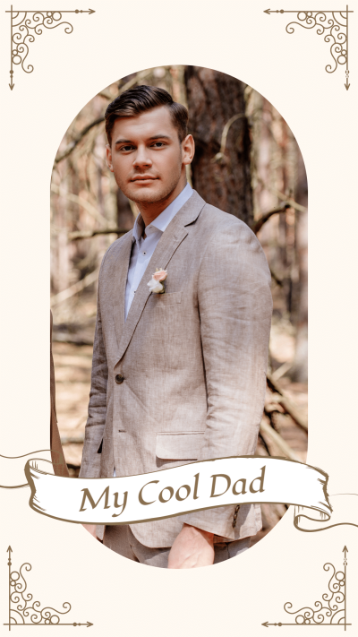 Father's Day Celebration Cool Father Picture Frame Instagram Story