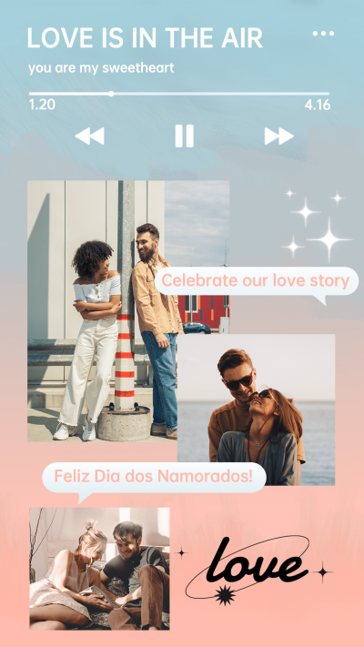 Brazil Lover's Day Couple Photos Instagram Story