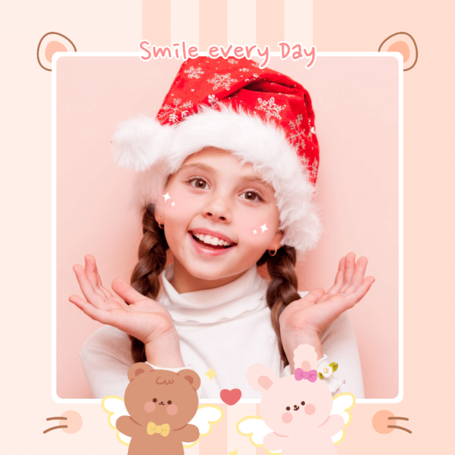 儿童节卡通可爱画框晒照预览效果