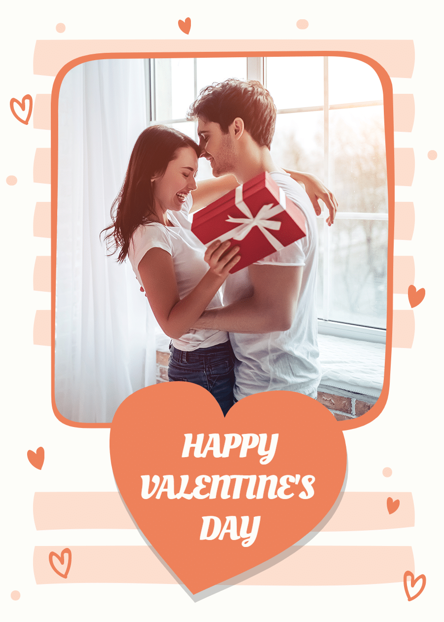 Creative Valentine's Day Couples Festival Gifts Blessing Card