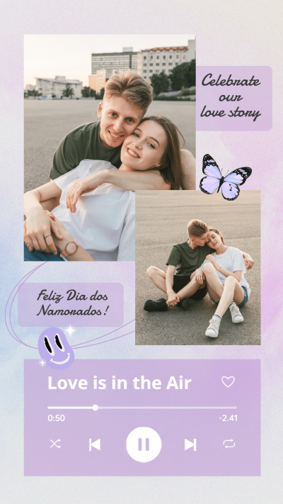 Brazil Lover's Day Couple Photos Instagram Story