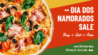 Brazil Lover's Day Pizza Promotion Ecommerce Banner