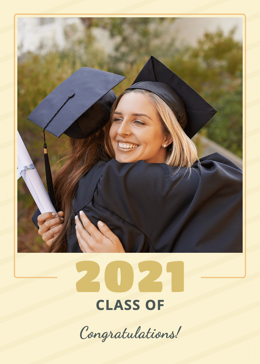 Minimalist Graduation Season Blessing Card