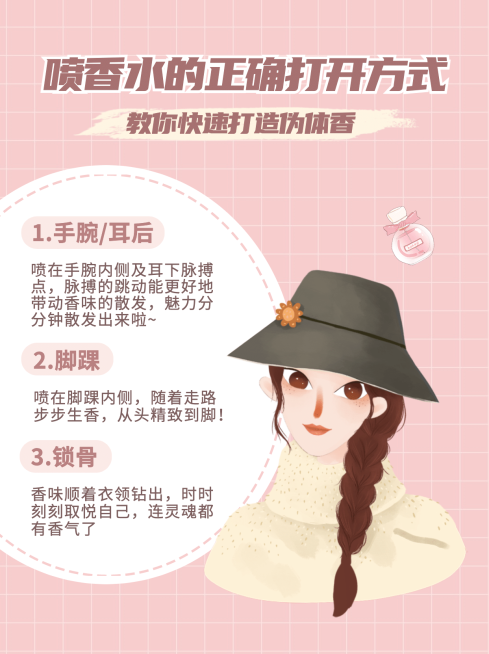美妆香水知识科普小红书封面配图预览效果
