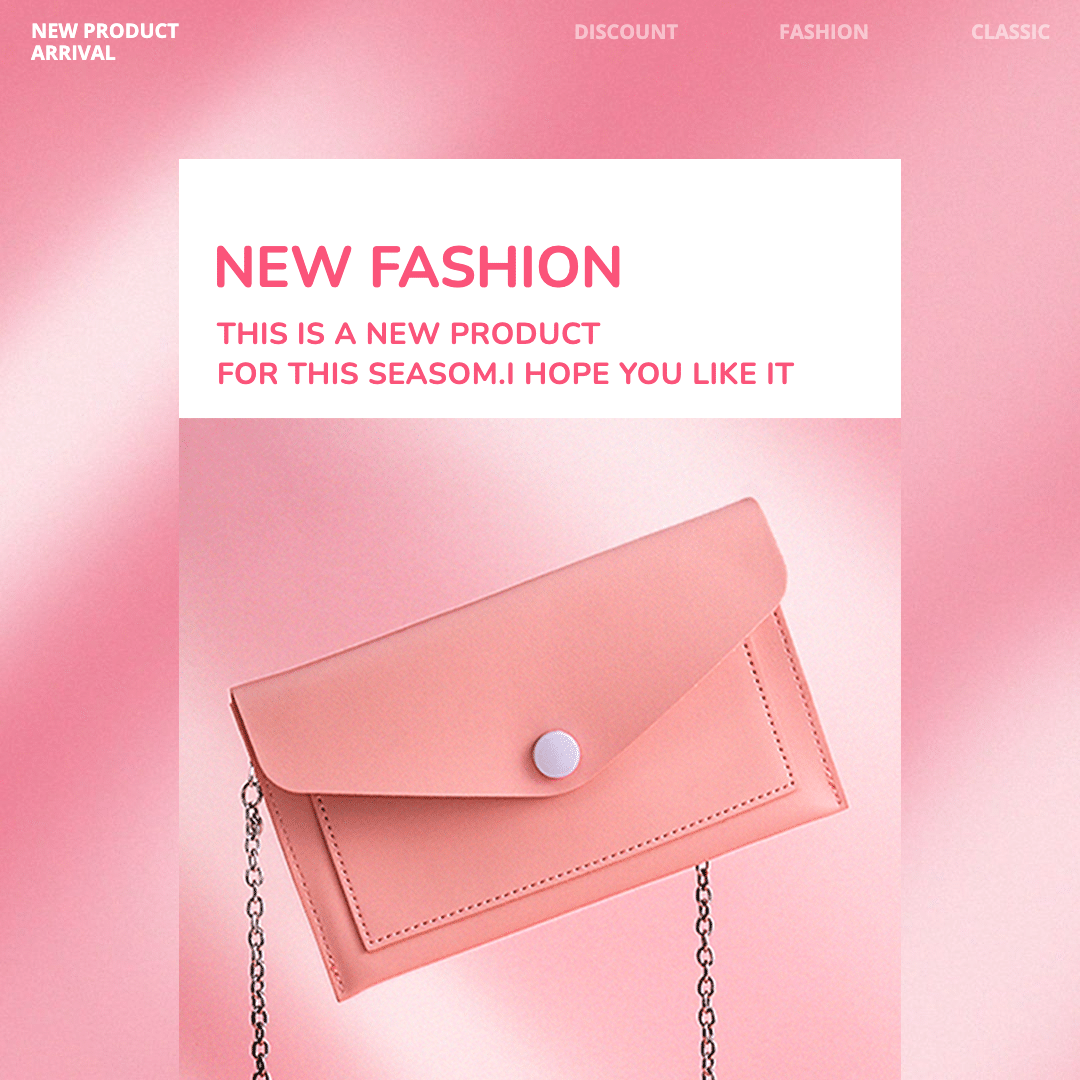 Fashion Women's Bags New Arrival Promotion Ecommerce Story预览效果