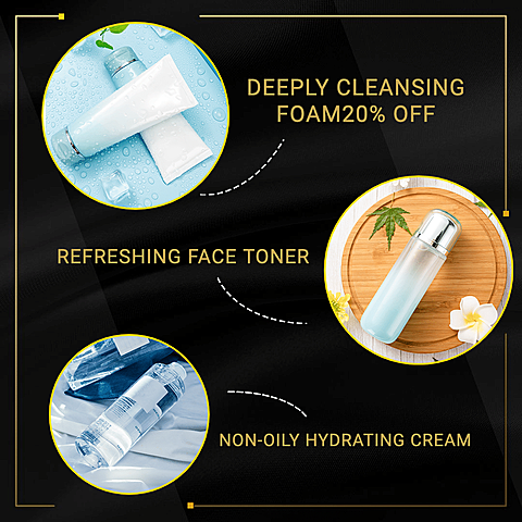 Gold Line Frame Father's Day Skin Care Promotion Ecommerce Product Image