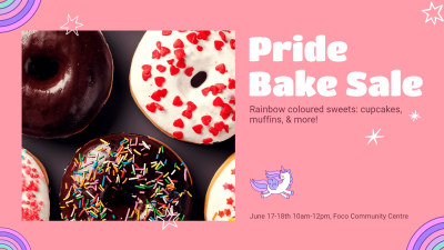 Cute Style Pride Bake Sale Facebook Cover