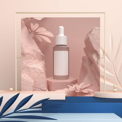 Fashionable Skin Care Product Bottle Display Instagram Post