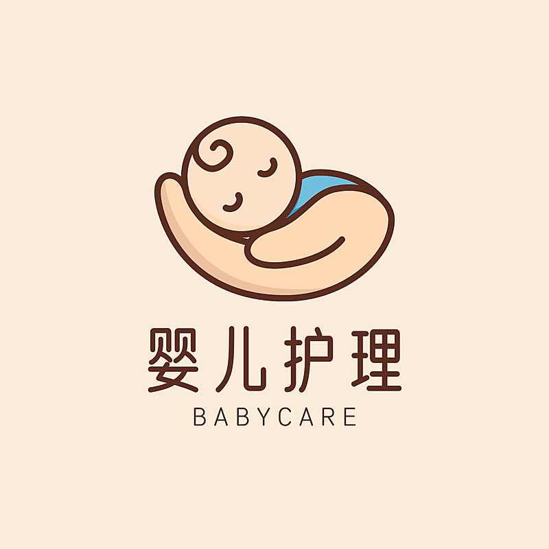母婴亲子品牌宣传LOGO简约微信头像
