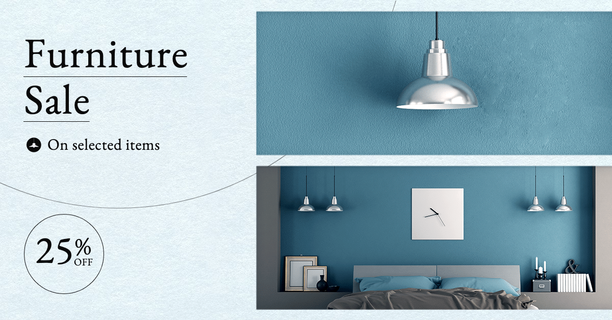 Home Furniture Discount Sale Promo Ecommerce Banner预览效果
