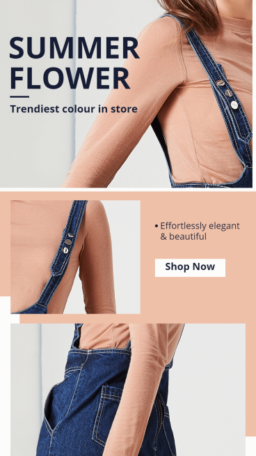 Simple Fashion Women's Wear Detail Display Promotion Ecommerce Story预览效果