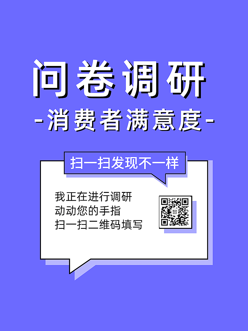 企业商务问卷调研简约海报