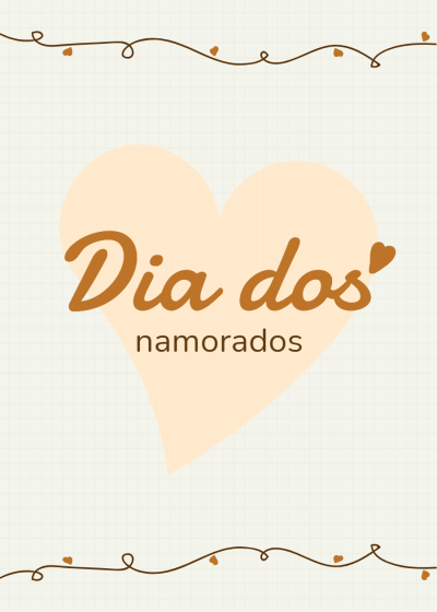 Minimalist Portuguese Valentine's Day Greeting Card