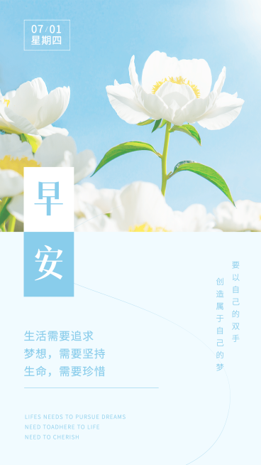 早安问候励志正能量情感语录预览效果