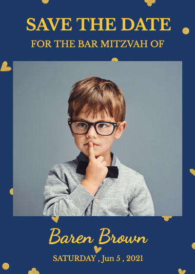 Bar Mitzvah Invitation Card