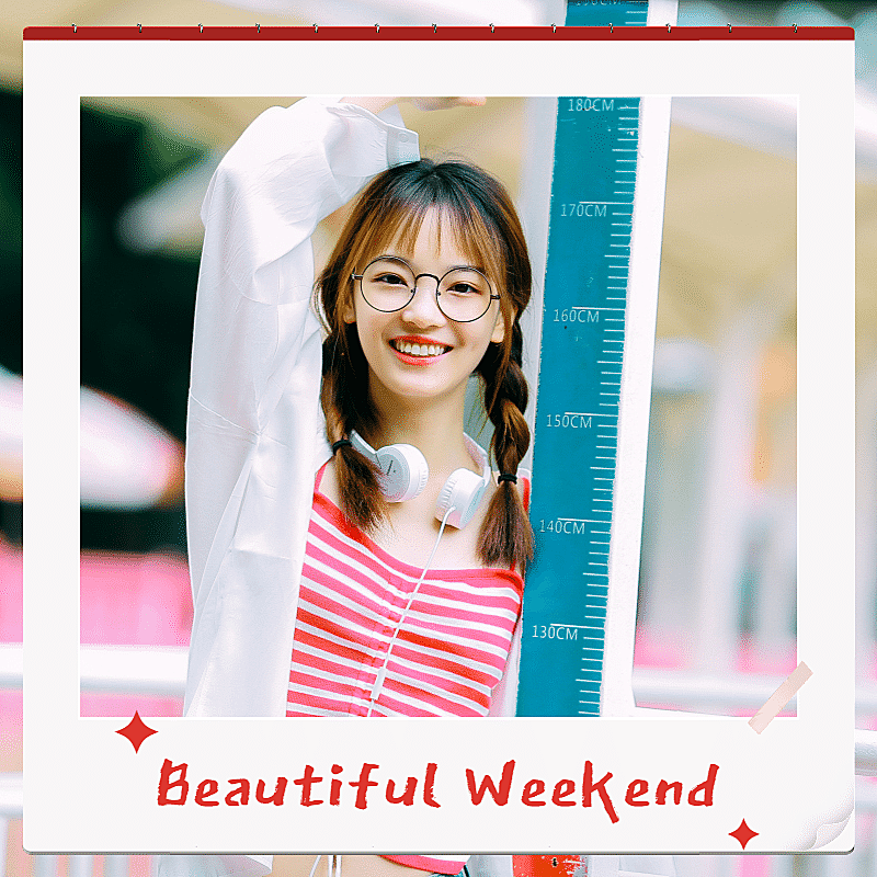 简约卡通拍立得生活晒照